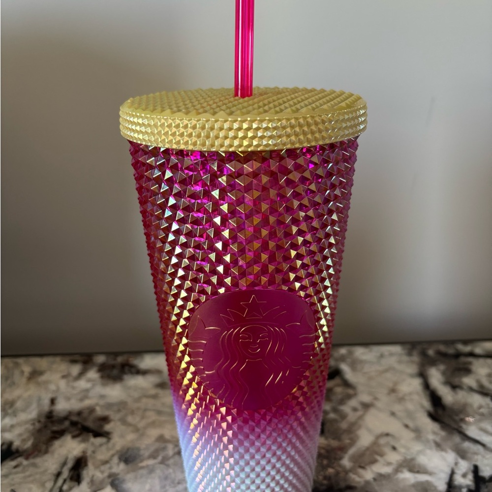 Starbucks Pink and Gold Tumbler